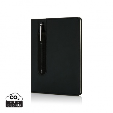 Logo trade advertising products picture of: Standard hardcover PU A5 notebook with stylus pen