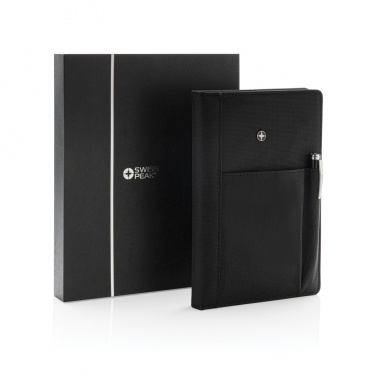 Logo trade promotional items picture of: Refillable notebook and pen set