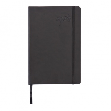 Logo trade promotional gifts image of: Deluxe hardcover PU A5 notebook