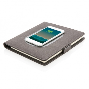 Logo trade business gift photo of: Air 5W wireless charging notebook cover A5