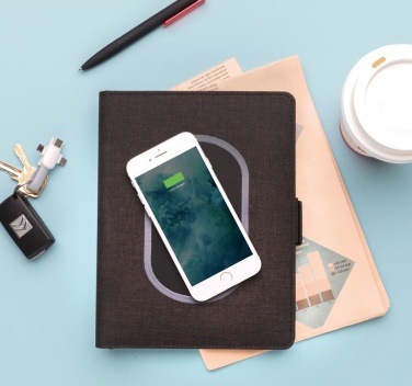 Logo trade promotional giveaway photo of: Air 5W wireless charging notebook cover A5