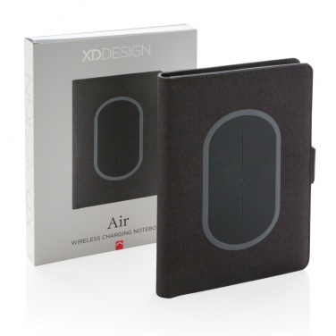 Logo trade corporate gifts picture of: Air 5W wireless charging notebook cover A5