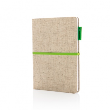 Logo trade promotional item photo of: A5 jute notebook