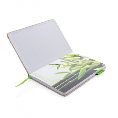 Logo trade promotional products picture of: A5 jute notebook