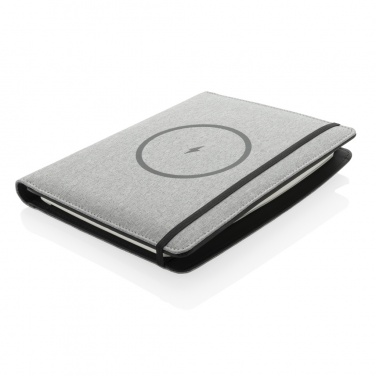 Logo trade promotional gift photo of: Air 5W wireless charging notebook with 5000mAh powerbank