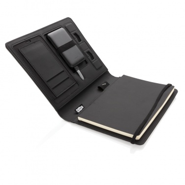 Logo trade business gift photo of: Air 5W wireless charging notebook with 5000mAh powerbank