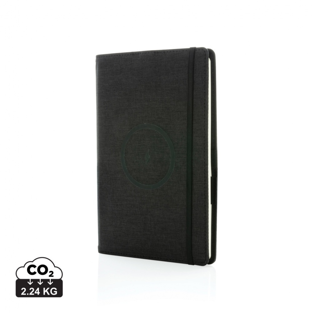 Logo trade promotional products picture of: Air 5W wireless charging refillable journal cover A5