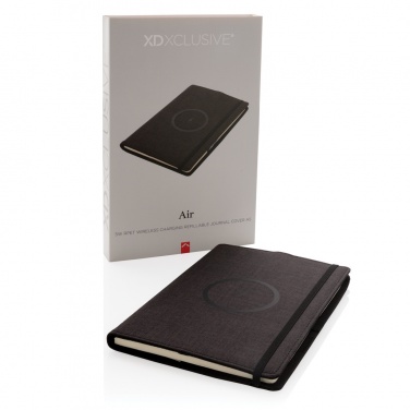 Logo trade promotional items image of: Air 5W wireless charging refillable journal cover A5