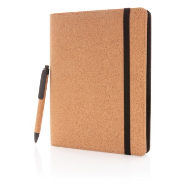 Logotrade corporate gifts photo of: Deluxe cork portfolio A5 with pen