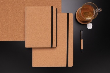 Logo trade promotional merchandise picture of: Deluxe cork portfolio A5 with pen