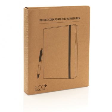 Logotrade promotional merchandise picture of: Deluxe cork portfolio A5 with pen