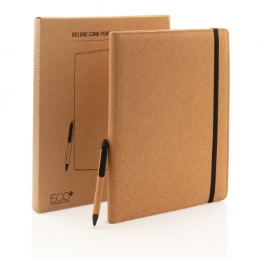 Logotrade corporate gift picture of: Deluxe cork portfolio A4 with pen