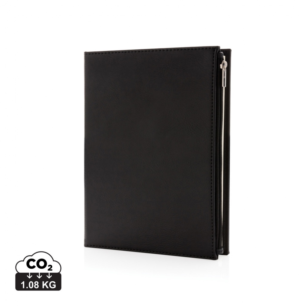 Logotrade business gift image of: Swiss Peak A5 PU notebook with zipper pocket