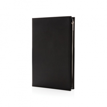 Logotrade promotional giveaway image of: Swiss Peak A5 PU notebook with zipper pocket