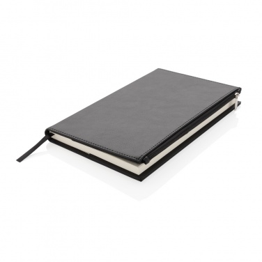 Logotrade promotional product image of: Swiss Peak A5 PU notebook with zipper pocket