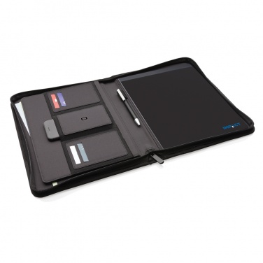 Logotrade promotional giveaway image of: Impact AWARE™ RPET A4 portfolio with zipper