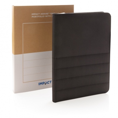 Logotrade business gift image of: Impact AWARE™ RPET A4 portfolio with zipper