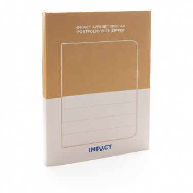 Logo trade advertising products picture of: Impact AWARE™ RPET A4 portfolio with zipper