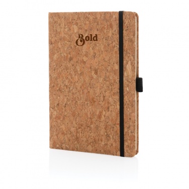 Logo trade promotional gifts picture of: Cork hardcover notebook A5