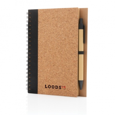 Logotrade advertising product image of: Cork spiral notebook with pen