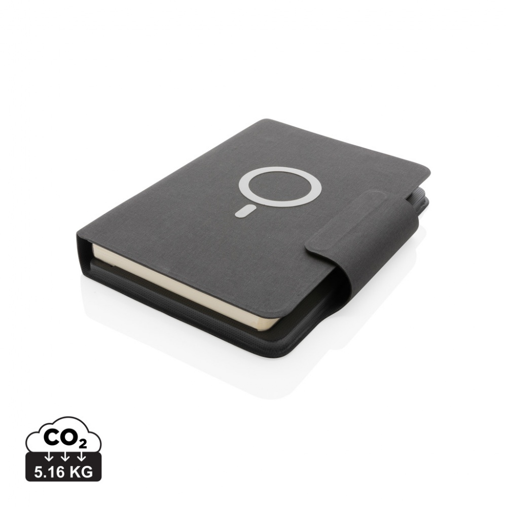 Logo trade promotional gifts picture of: Artic Magnetic 10W wireless charging A5 notebook