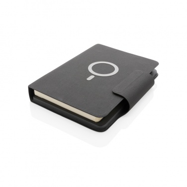 Logo trade promotional giveaways image of: Artic Magnetic 10W wireless charging A5 notebook