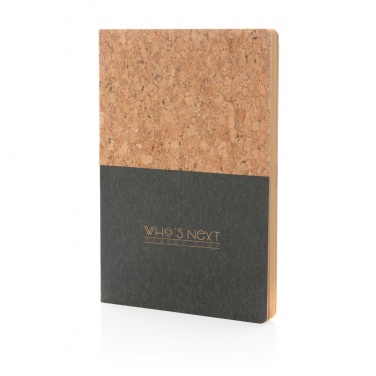 Logo trade corporate gift photo of: A5 cork & kraft notebook