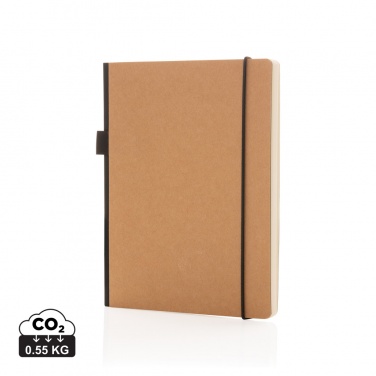 Logo trade promotional products image of: A5 deluxe kraft hardcover notebook