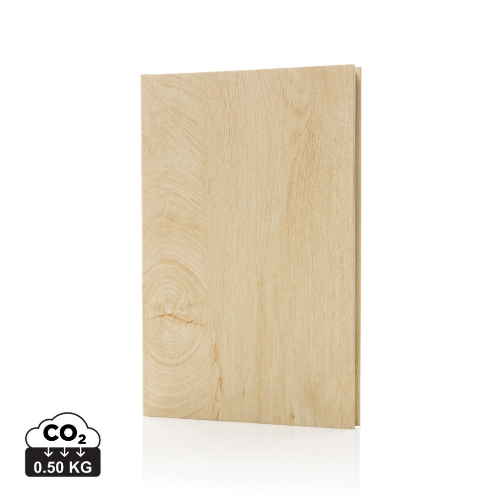 Logo trade promotional merchandise image of: Kavana wood print A5 notebook