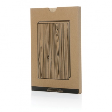 Logo trade promotional giveaways image of: Kavana wood print A5 notebook