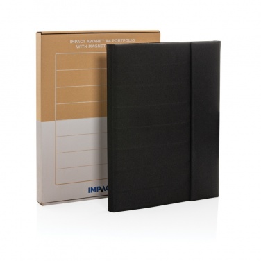 Logo trade promotional merchandise picture of: Impact Aware™ A4 portfolio with magnetic closure