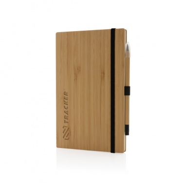 Logotrade promotional gift picture of: Bamboo notebook and infinity pencil set