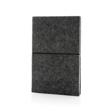 Logotrade promotional merchandise photo of: GRS certified recycled felt A5 softcover notebook