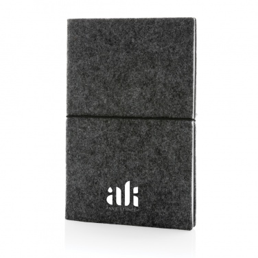 Logotrade advertising product image of: GRS certified recycled felt A5 softcover notebook