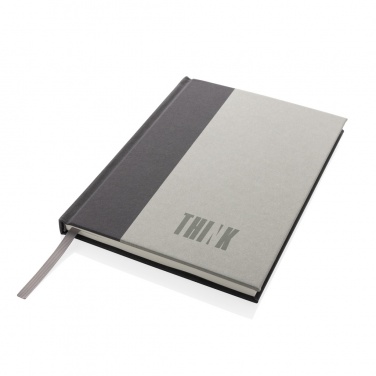 Logotrade promotional item image of: Words GRS certified RPET & Kraft A5 notebook