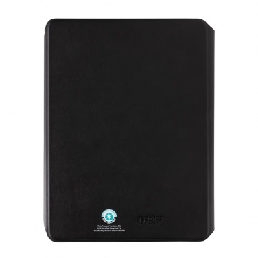 Logo trade promotional items picture of: Swiss Peak RCS rePU notebook with 2-in-1 wireless charger