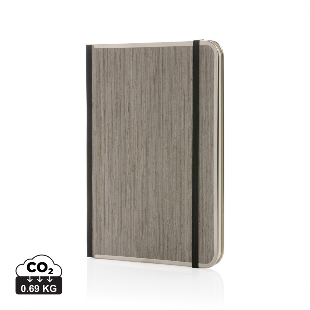 Logotrade promotional product image of: Treeline A5 wooden cover deluxe notebook