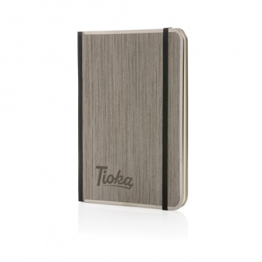 Logotrade promotional gift image of: Treeline A5 wooden cover deluxe notebook