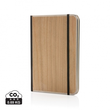 Logotrade promotional giveaway picture of: Treeline A5 wooden cover deluxe notebook