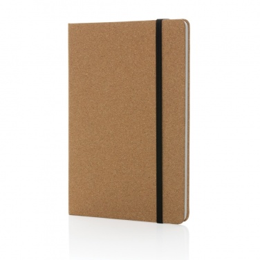 Logo trade business gifts image of: Stoneleaf A5 cork and stonepaper notebook