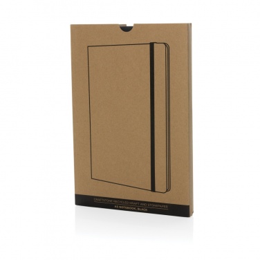 Logo trade advertising products image of: Craftstone A5 recycled kraft and stonepaper notebook