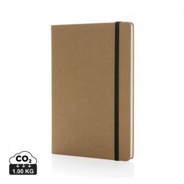 Logo trade promotional merchandise photo of: Craftstone A5 recycled kraft and stonepaper notebook