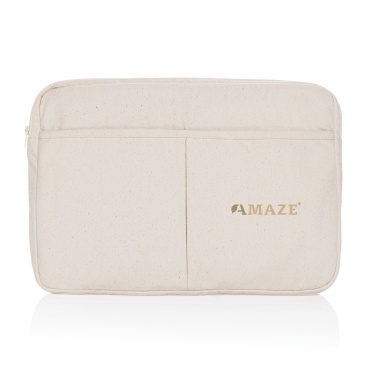 Logo trade promotional gifts image of: Laluka AWARE™ recycled cotton 15.6 inch laptop sleeve