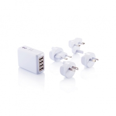 Logotrade promotional giveaway picture of: Travel plug with 4 USB ports