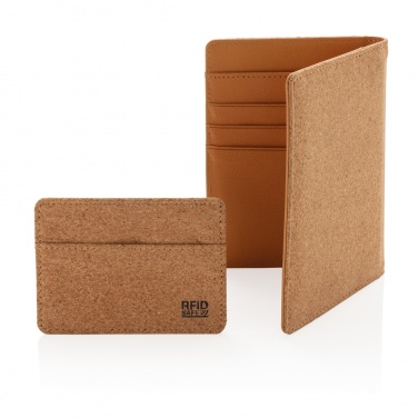 Logo trade promotional gifts picture of: Cork secure RFID passport cover