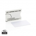 Anti-skimming RFID shield card with active jamming chip, white