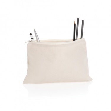 Logo trade promotional merchandise image of: Impact Aware™ 285 gsm rcanvas pencil case undyed