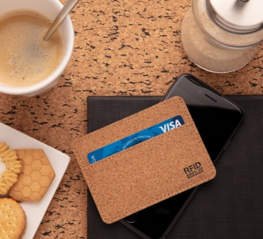 Logotrade promotional merchandise photo of: Cork secure RFID slim wallet