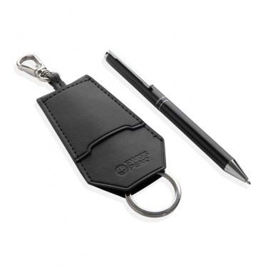 Logotrade advertising product picture of: SP Tula RCS certified recycled PU key holder and pen set