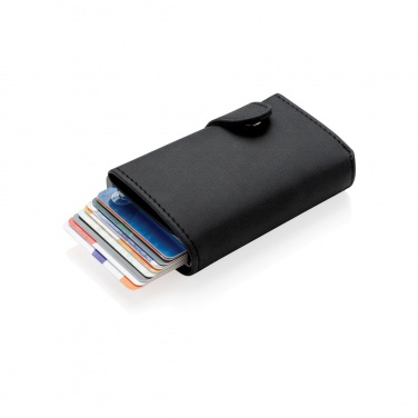 Logo trade business gift photo of: Standard aluminium RFID cardholder with PU wallet